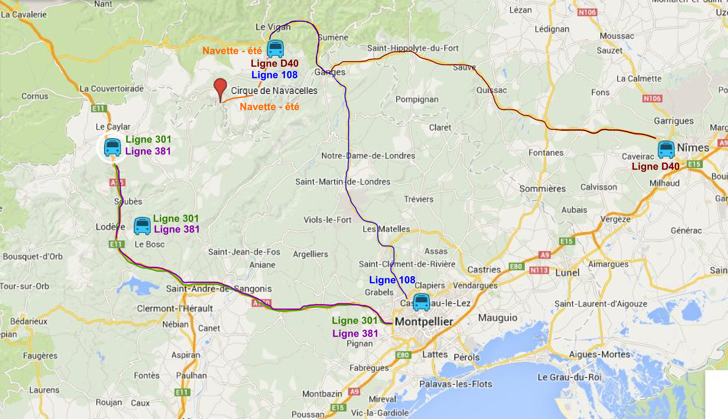 Grand Site Access By Bus - Grand Site Du Cirque De Navacelles